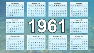 1961 Calendar