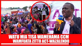 WANACHAMA 900 WA CCM KIGOMA WAHAMIA ACT WAZALENDO LEO MBELE YA ZITTO /SHANGWE KUBWA, 'WALIA MACHOZI'