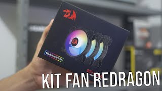 INSTALEI O KIT FAN DA REDRAGON NO GABINETE WHEEL JACK  UNBOXING E MONTAGEM!