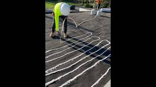 Installing Commercial Roof Fleeceback Firestone TPO