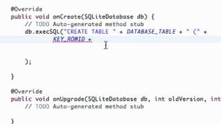 Android Application Development Tutorial 114 Creating SQLite Database