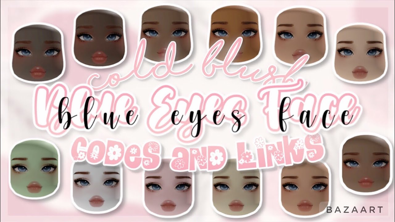 Blue Eyes Cold Blushy Cute Girl Makeup Faces (ALL HEADS & SKIN TONES ...