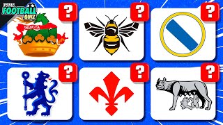 GUESS THE FOOTBALL CLUBS BY A PIECE OF THEIR LOGOS | QUIZ FOOTBALL TRIVIA 2024