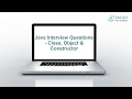 Java Interview Question and Answers - Class, Object and Constructors