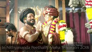 Rudrabhishekam on Maha Sadashivaratri by HDH Nithyananda to the Nithyanandeshwara Paramashiva Lingam