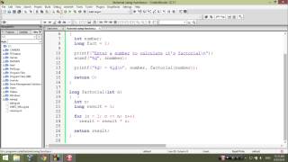 C programs code - factorial using function