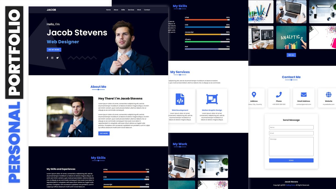 Build A Responsive Personal Portfolio Website Using Html Css Javascript
