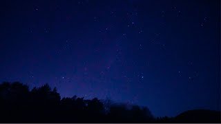 沈む夏の天の川と流れ星（SONYα7SⅢリアルタイム動画）