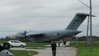 RCAF C-17 Landing and Loading at London International Airport