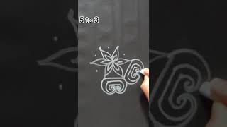 Simple rangoli design with 5 to 3 dot's| 5 புள்ளி படிக்கோலம்|