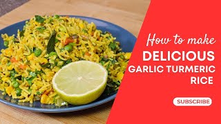 Quick Garlic Turmeric Rice Recipe