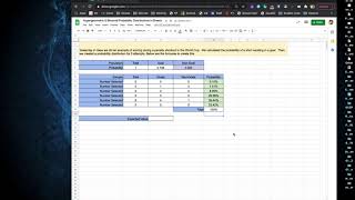 Binomial Probability Distribution in Sheets Example