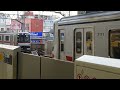 東急3000系3011f編成武蔵小杉駅高速進入=到着