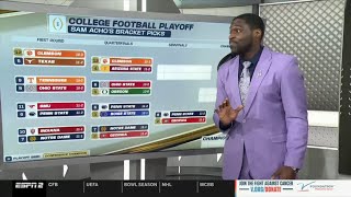 ESPN Championship Drive | Sam Acho's CFP bracket picks: Clemson vs Texas? - Tennessee vs Ohio State?