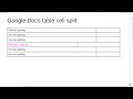 How To REALLY Split Cell in Google Docs tables