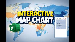 Create an Interactive World Map Chart in Excel #excelwithbrainbell #excel