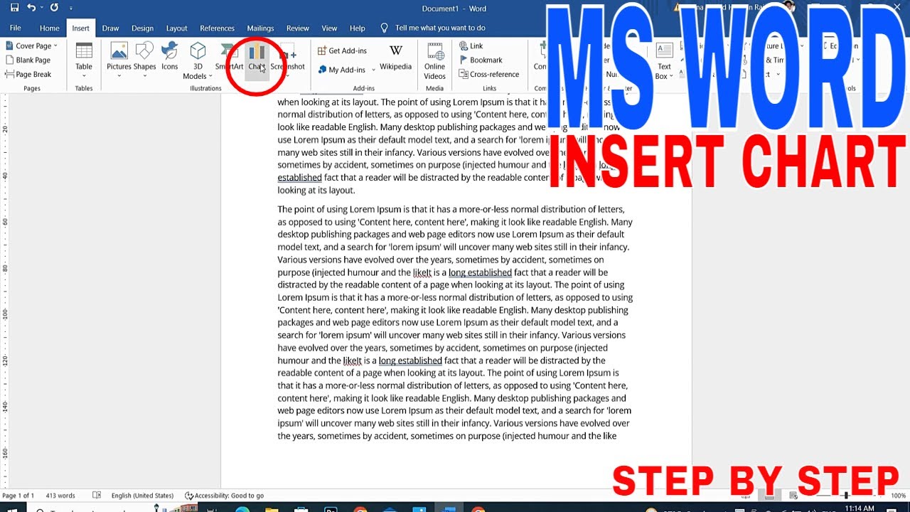 How To Insert Chart In Ms Word