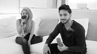 Shakira & Maluma singing "Trap" in the studio