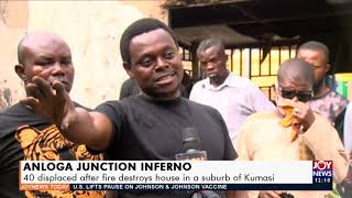 Angola Junction Inferno: 40 displaced after fire destroys house in a suburb of Kumasi (26-4-21)