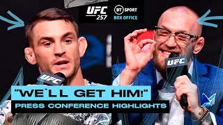 Poirier vs McGregor UFC257 press conference highlights | "Khabib will be stripped of his belts!"