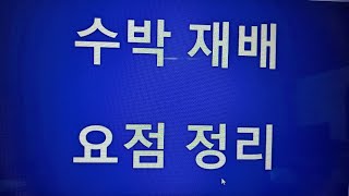 {텃밭농부 #166} 수박재배 요점정리. 수박재배법.수박