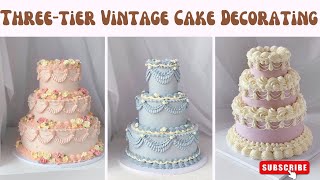 Most Amazing Beautiful Cake Decorating Compilation Trending Vintage Design Cakes 3 tier cake designs