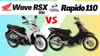 Honda Wave RSX vs Euro Motor Rapido 110 | Side by Side Comparison | 2024