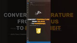 Convert Temperature Celsius to Fahrenheit | JavaScript Tutorial | #javascript #reactjs