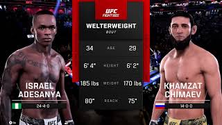 UFC Full Fight - Khamzat Chimaev VS Israel Adesanya - UFC 5