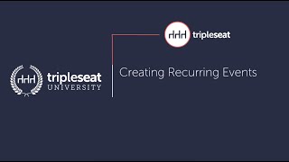 Creating Recurring Events (Level 2) - TSU