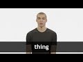 how to pronounce thing in american english