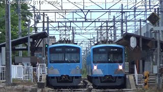 近江鉄道　300系同士の交換２　（2023.6/4）　　　　　　　　　　　　巛巛