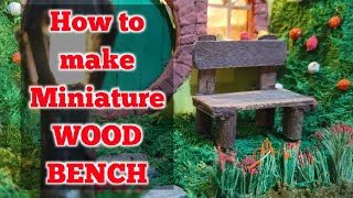 How to make mini wood bench | using popsicle sticks & twigs