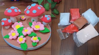 Diy Clay Mini showpiece craft 🍄||Easy Clay Craft || Unique Clay work || Clay Craft