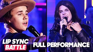 Justin Bieber Performs "Crazy Train" & "Big Girls Don't Cry" | Lip Sync Battle