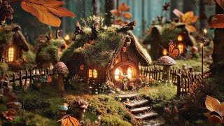 ⋆ ˚🍄🧚‍♀️｡ Fairy Village in the Forest 🍁˚｡ Ambience & Soft Music 🍄 Nature sounds ASMR