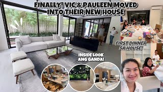 FINALLY VIC \u0026 PAULEEN MOVED INTO THEIR NEW HOUSE ❤️ FIRST DINNER NILA SA BAGONG BAHAY