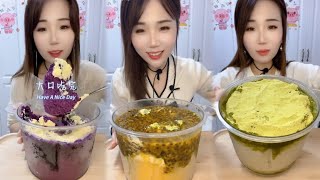 REQUEST |yy finishing blender ice with matcha, milk powder and passion fruit |@Frostysoundss