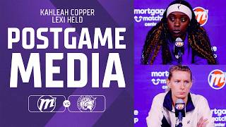 Kahleah Copper & Lexi Held Postgame Media Avail vs. Minnesota Lynx | June 1, 2026