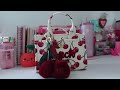 what s in my coach mini cherry print tote 🍒