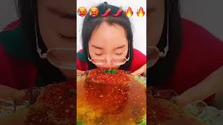 [ASMR] Super spicy noodles Eating challenge 🥵🥵 #food #shorts #yummy #asmr #mukbang #eating #spicy