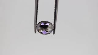 0.87 Oval Cut Natural Loose Salt and Pepper Diamond Grey and black color Galaxy Diamond ,