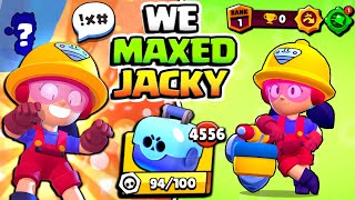 9 FREE MEGA BOXES FOR FREE JACKY? (But we got a legendary?!) GEMMING \u0026 MAXING NEW UPDATE BRAWLER!