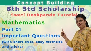 Concept Building | Scholarship 8th Std Mathematics - Important Questions Part 01