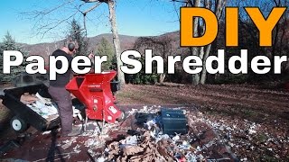 DIY Paper Shredder from Wood Chipper