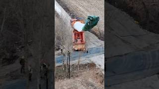 Transporting a Massive Wind Turbine Blade on a Truck A Fascinating Sight. #shortsvideo #shorts