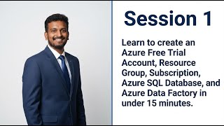 Azure Masterclass Session 1: Setup Free Account, SQL DB & Data Factory in 15 Mins! AZURE session 1