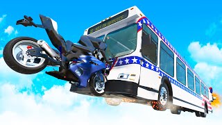 We Battled Motorcycles vs Rocket Buses in BeamNG Multiplayer!