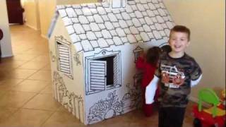 Discovery Kids Color Me Cardboard Playhouse ~ Kids Indoor Playhouse ~ Playhouses for Kids