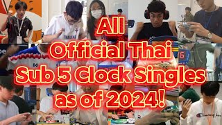 All Official Thai Sub 5 Clock Singles as of 2024!! (139 Solves!)